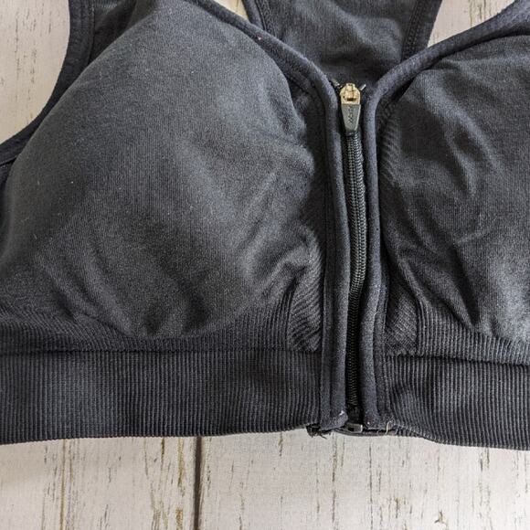 Jockey Front Zip Racerback Sports Bra Small - Picture 2 of 4